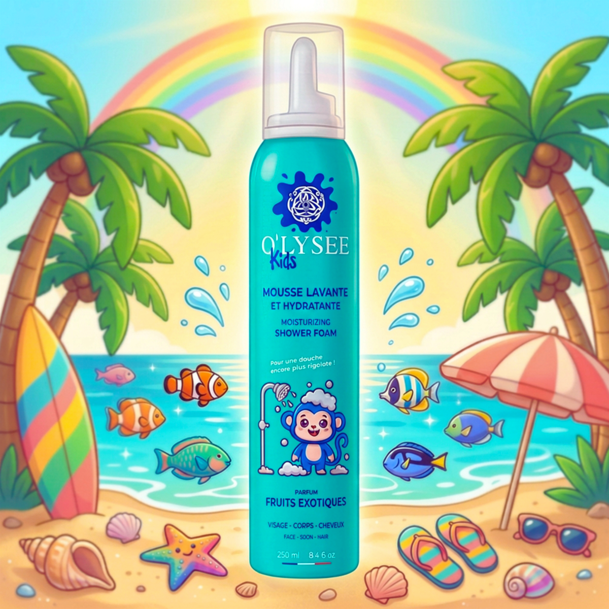Mousse lavante hydratante 3 en 1 Exotique 250ml