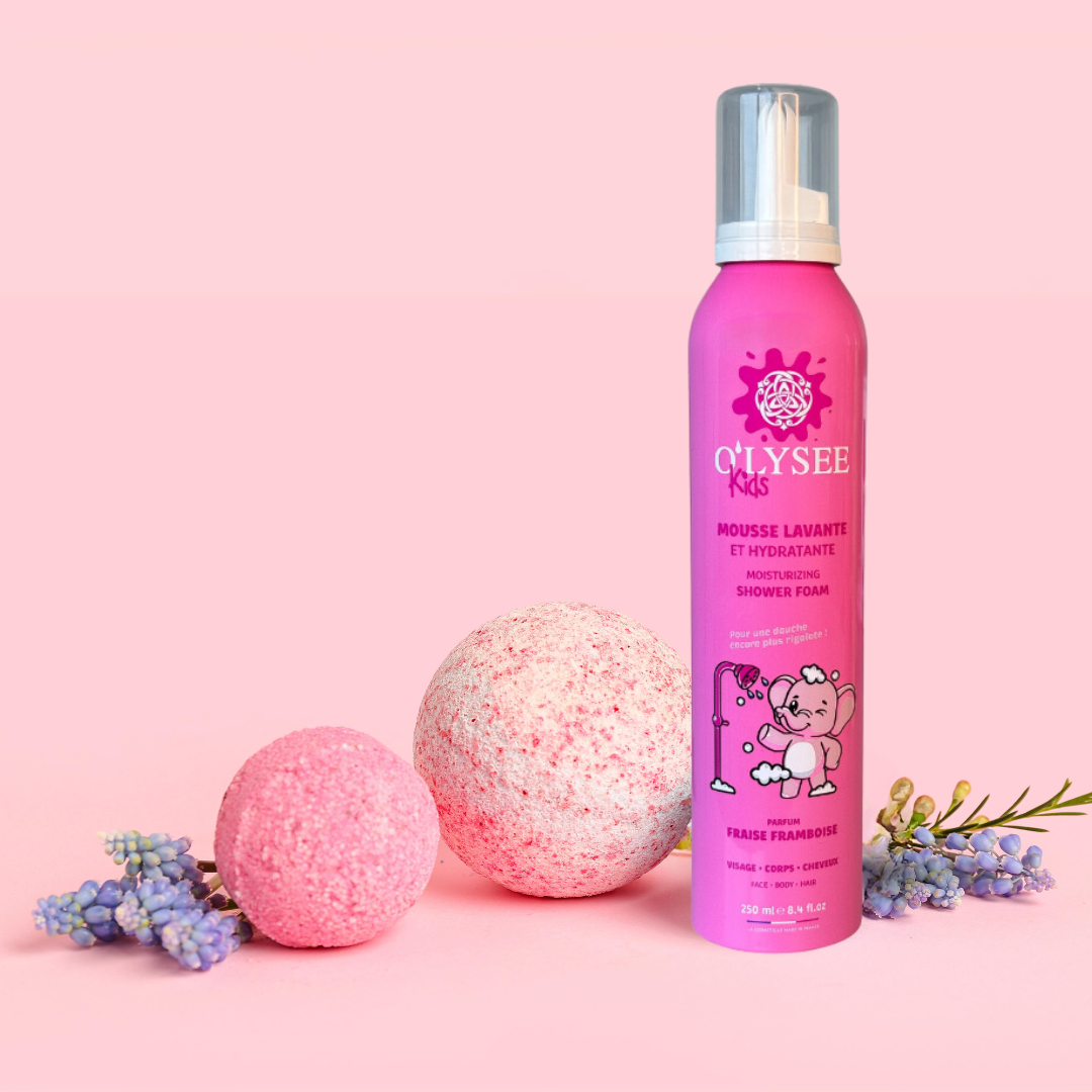 Mousse lavante hydratante 3 en 1 Fraise Framboise 250ml