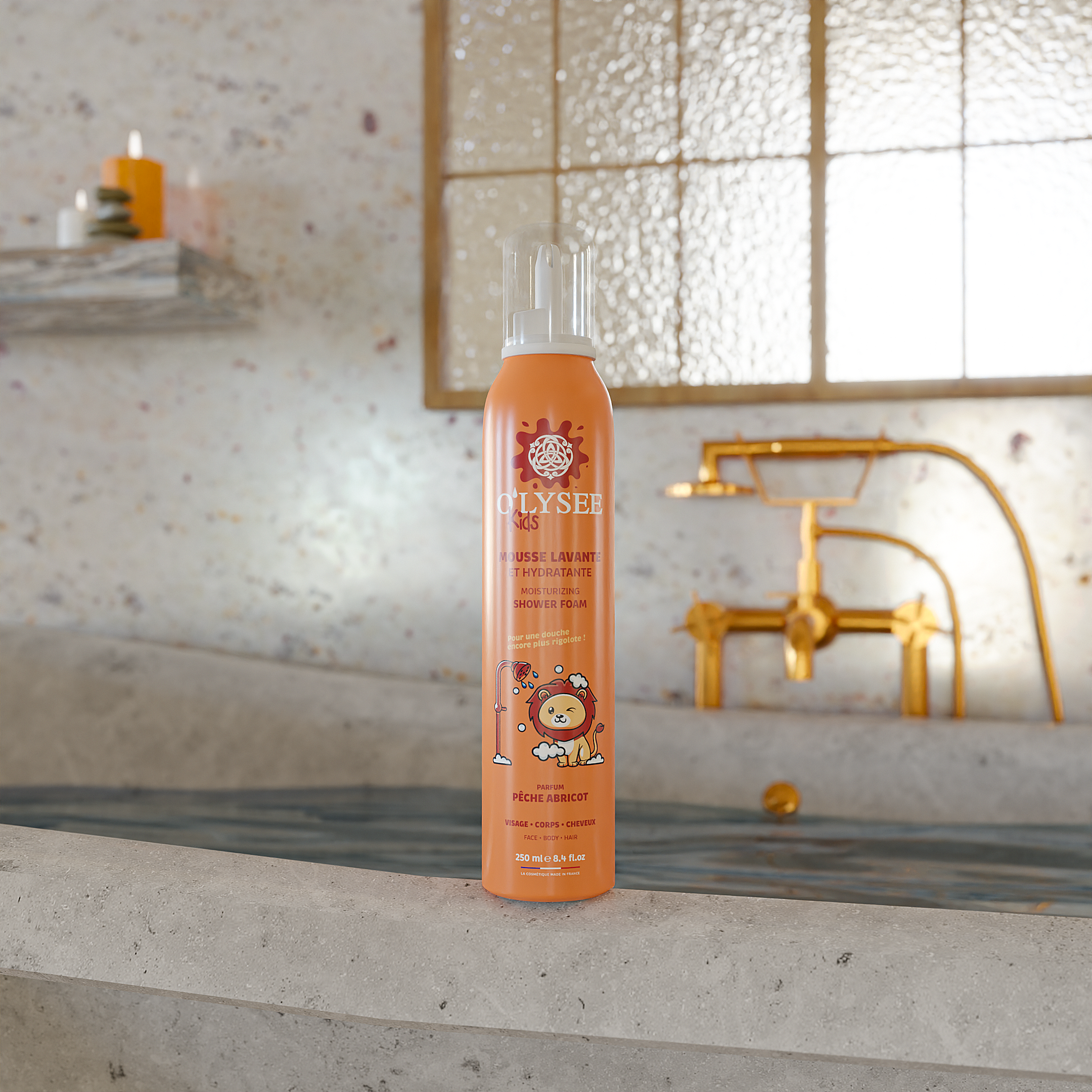 Mousse lavante hydratante 3 en 1 Pêche Abricot 250ml