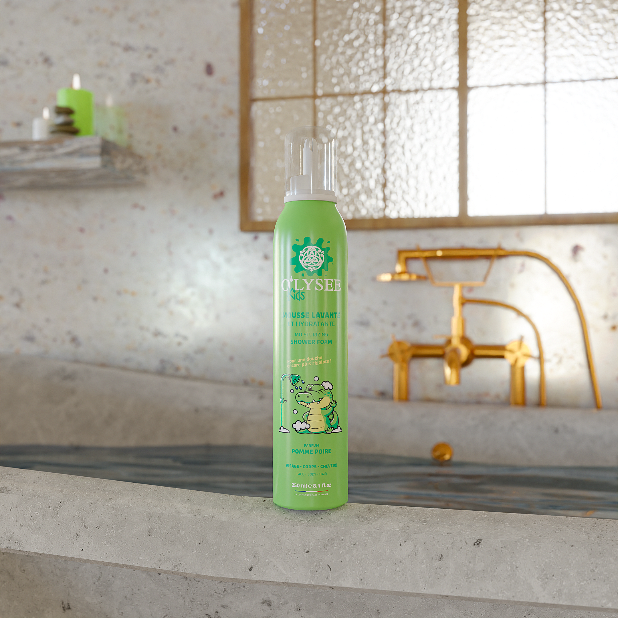 Mousse lavante hydratante 3 en 1 Pomme Poire 250ml