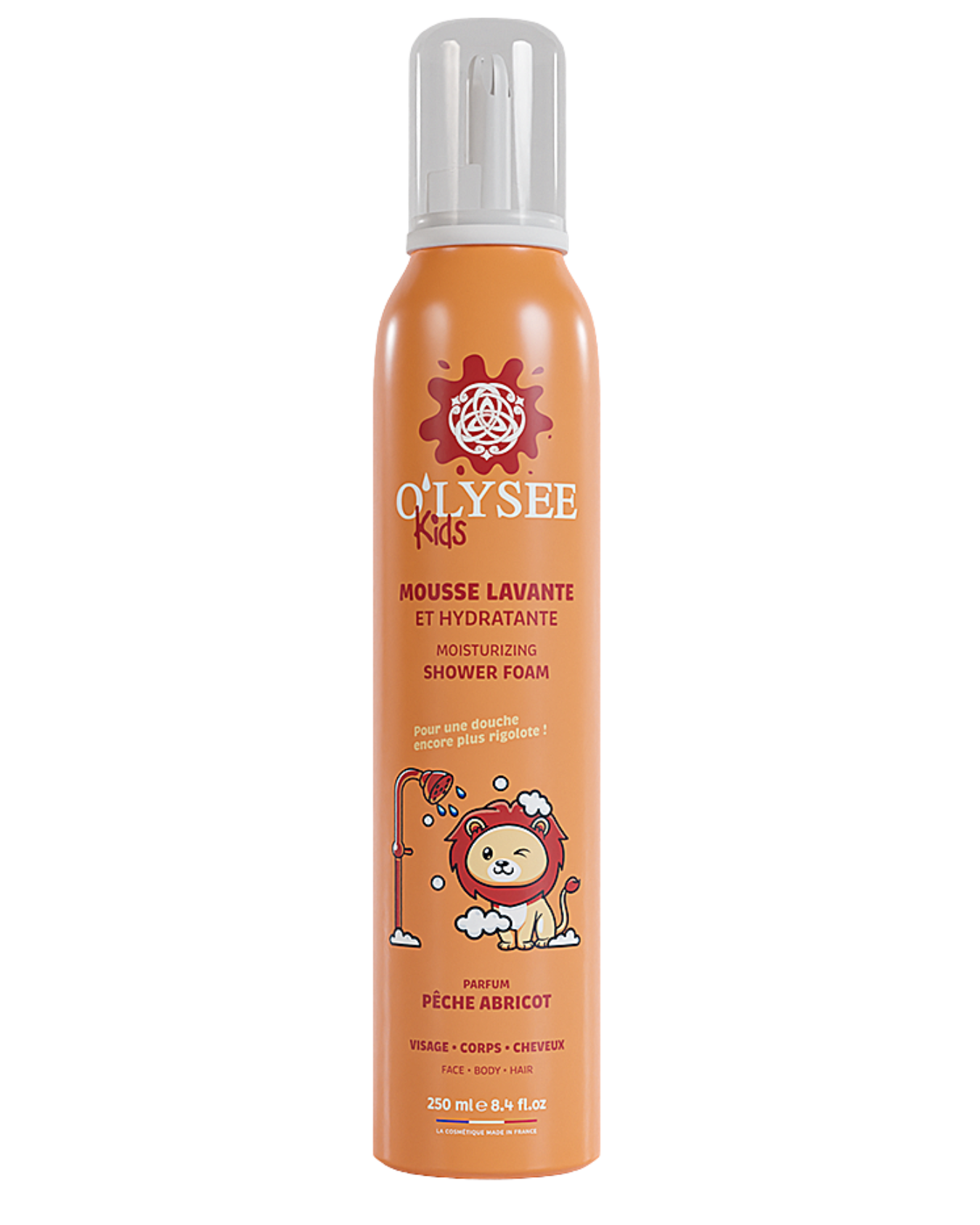 Mousse lavante hydratante 3 en 1 Pêche Abricot 250ml