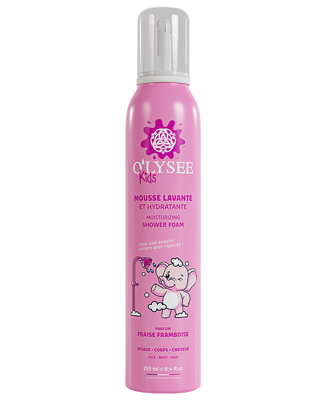 Mousse lavante hydratante 3 en 1 Fraise Framboise 250ml