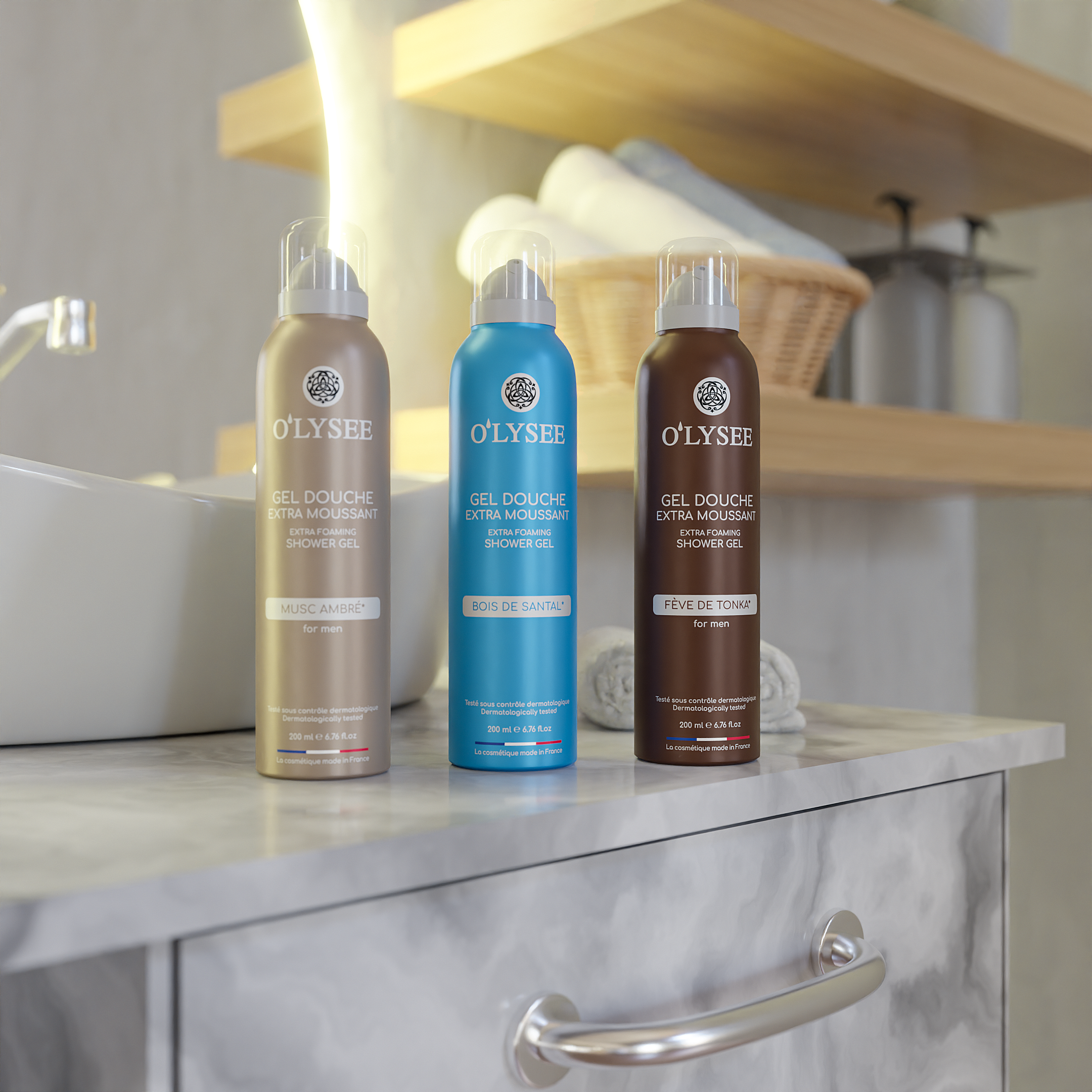 Gel douche extra-moussant Musc ambré