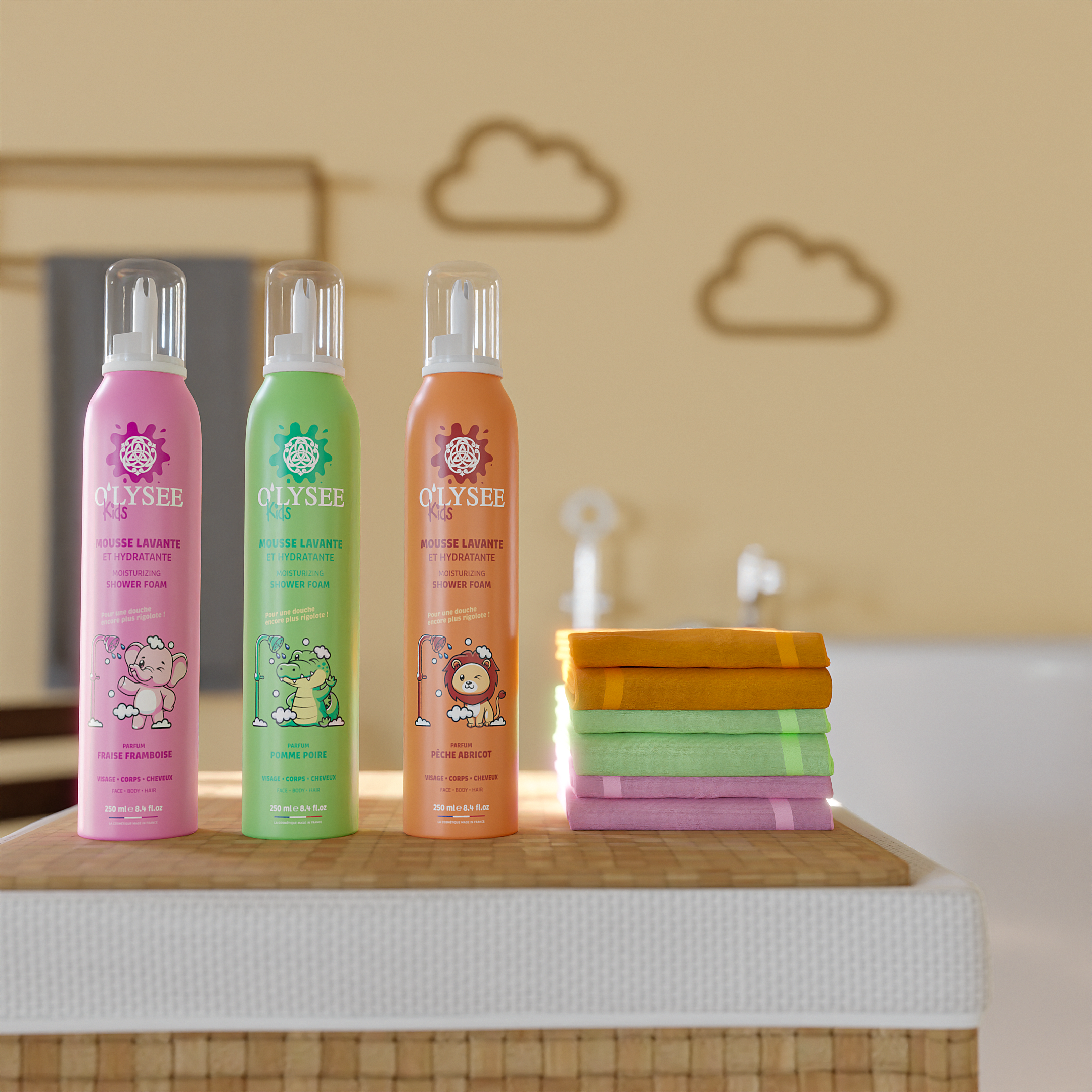 Mousse lavante hydratante 3 en 1 Pêche Abricot 250ml